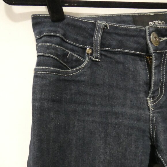 BONGO DENIM | size 5 | Sleek Blue Dark Wash Slim Fit Jeans - Picture 3 of 16